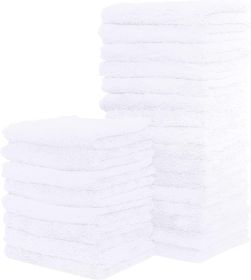24 Pack Kitchen Dishcloths - Does Not Shed Fluff - Reusable Dish Towels, Dish Cloths, Super Absorbent Coral Fleece Cleaning Cloths